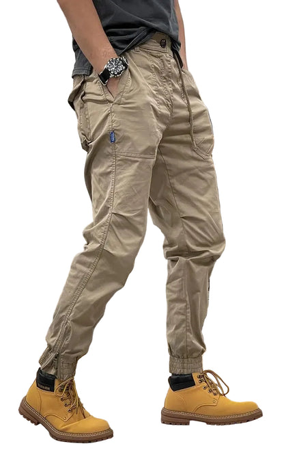 Heren Slim Fit Cargo Broek Manchet