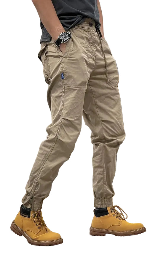 Heren Slim Fit Cargo Broek Manchet