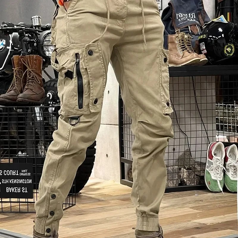 Heren Slim Fit Cargo Broek Manchet