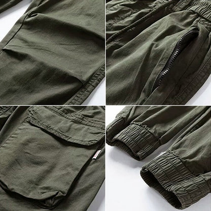 Heren Slim Fit Cargo Broek Manchet