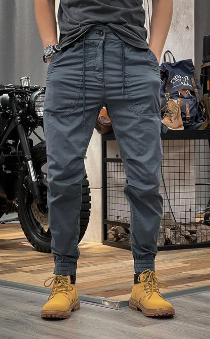 Heren Slim Fit Cargo Broek Manchet