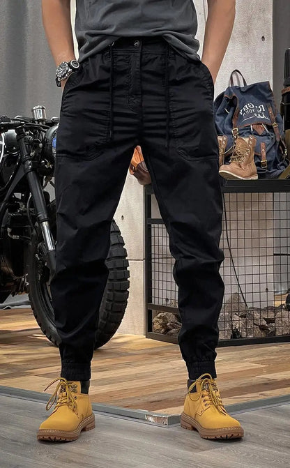 Heren Slim Fit Cargo Broek Manchet