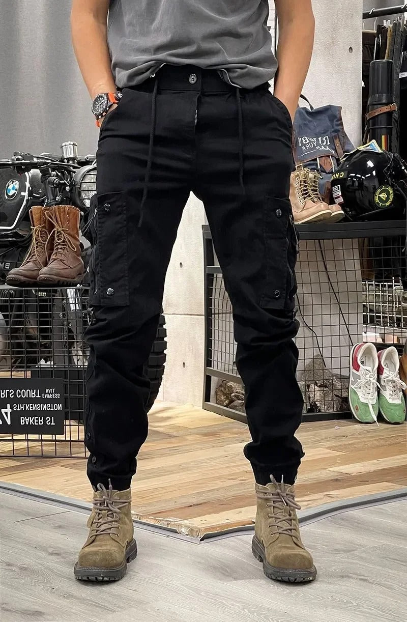 Heren Slim Fit Cargo Broek Manchet