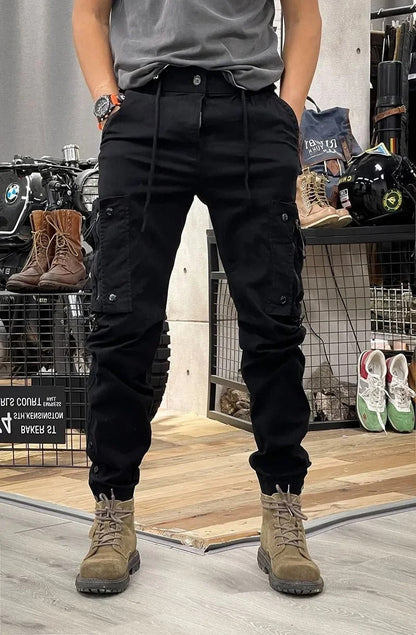 Heren Slim Fit Cargo Broek Manchet