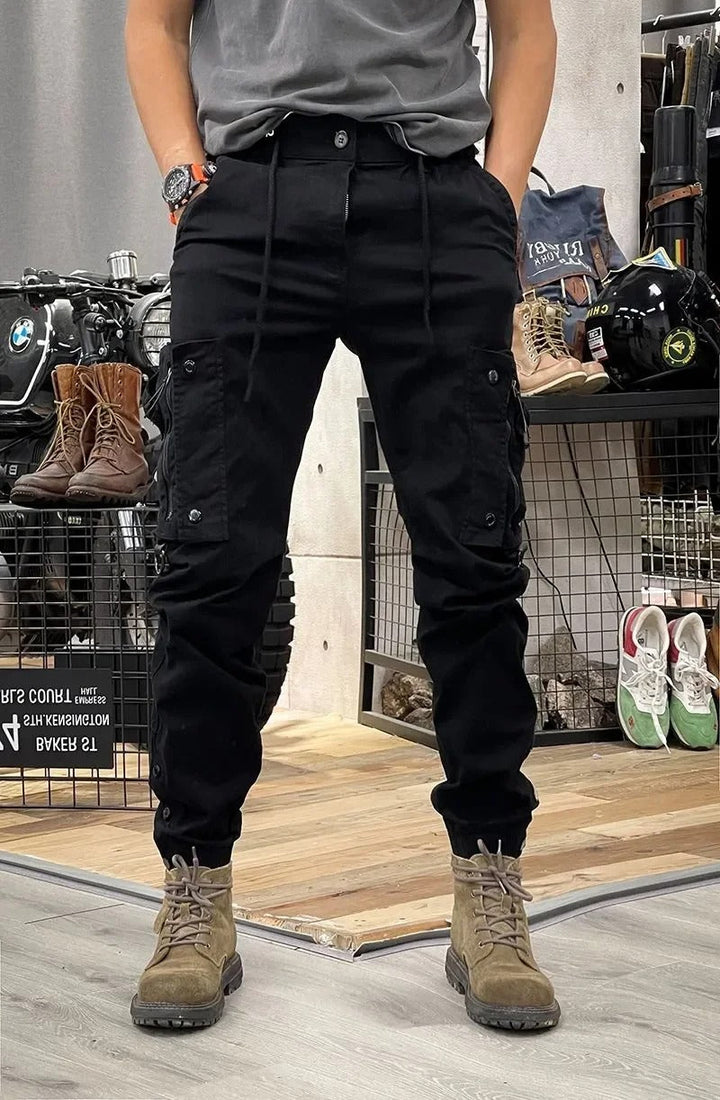 Heren Slim Fit Cargo Broek Manchet