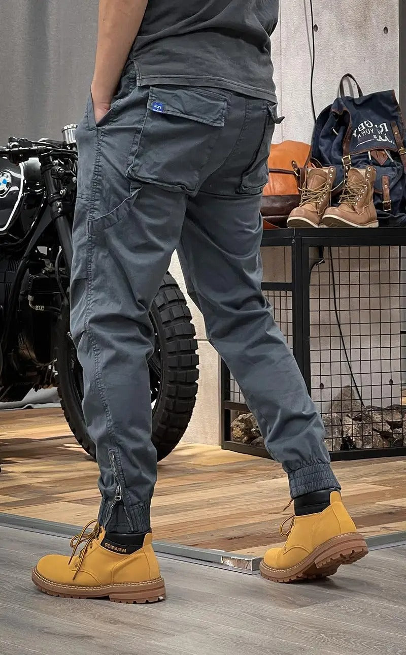 Heren Slim Fit Cargo Broek Manchet