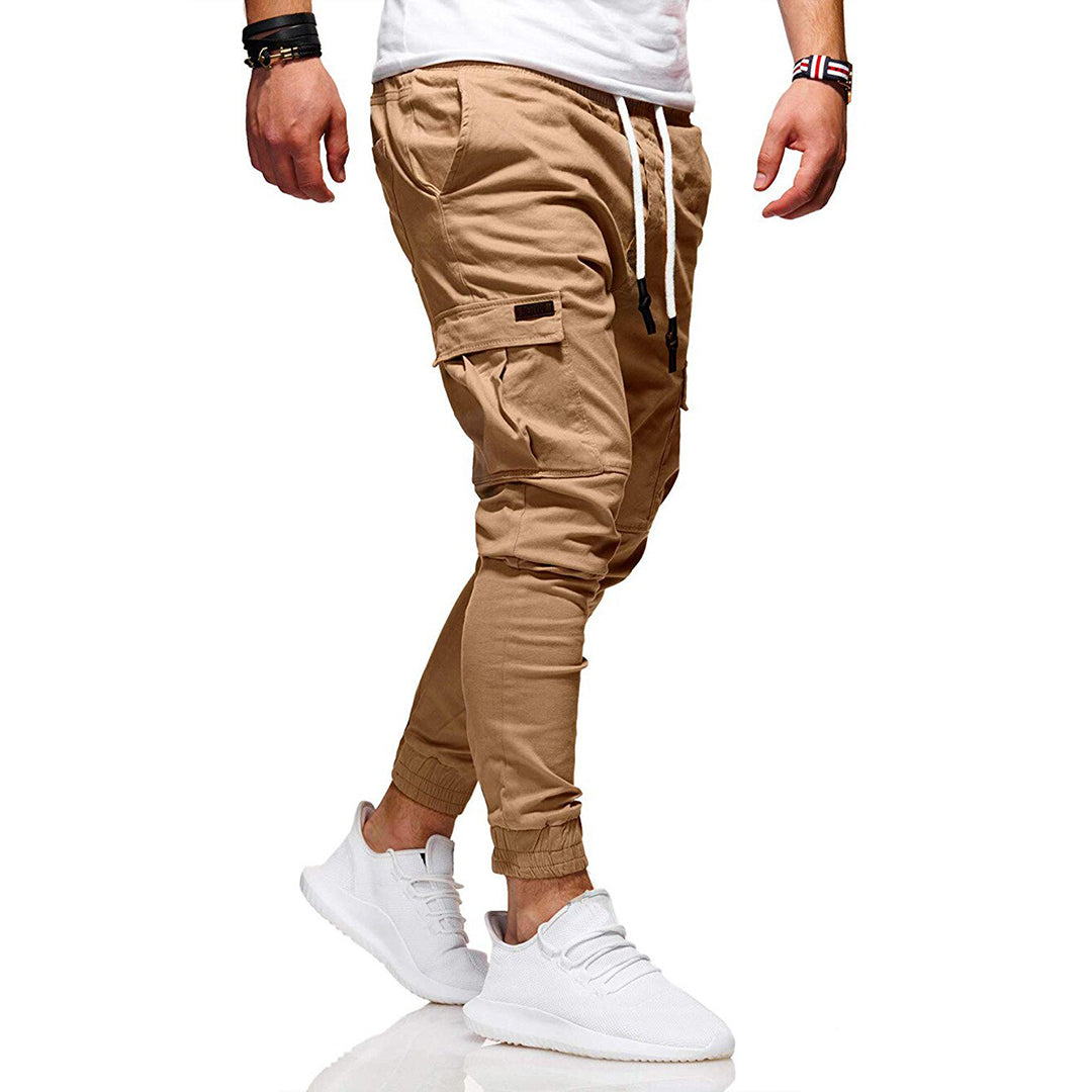 Heren Slim Fit Cargo Broek Zijzak