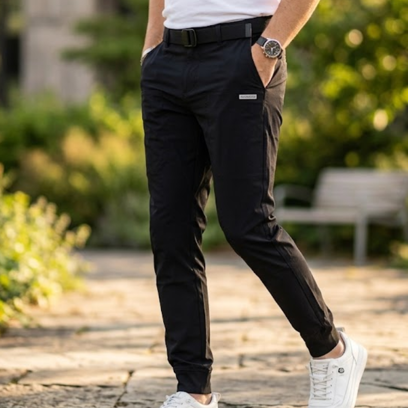 Heren Slim Fit Cargo Broek Zijzakken Modehuis-Nederland