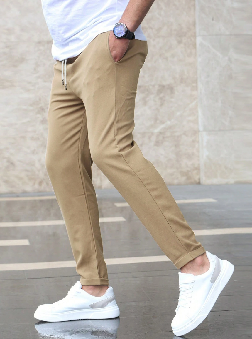 Heren Slim Fit Joggingbroek Trekkoord