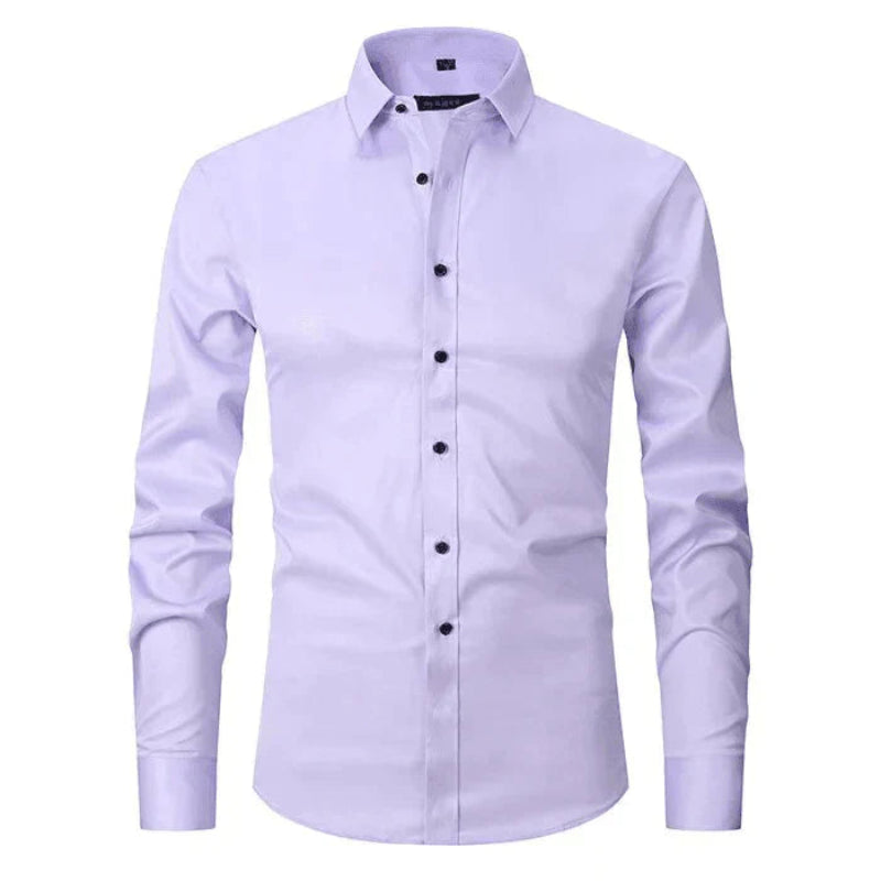 Heren Slim Fit Overhemd Lange Mouwen Borstzak