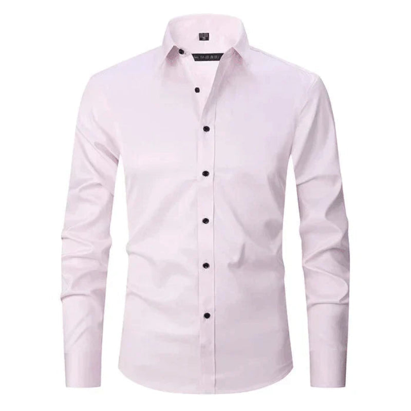 Heren Slim Fit Overhemd Lange Mouwen Borstzak