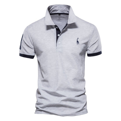 Heren Slim Fit Polo Korte Mouw Contrast Detail