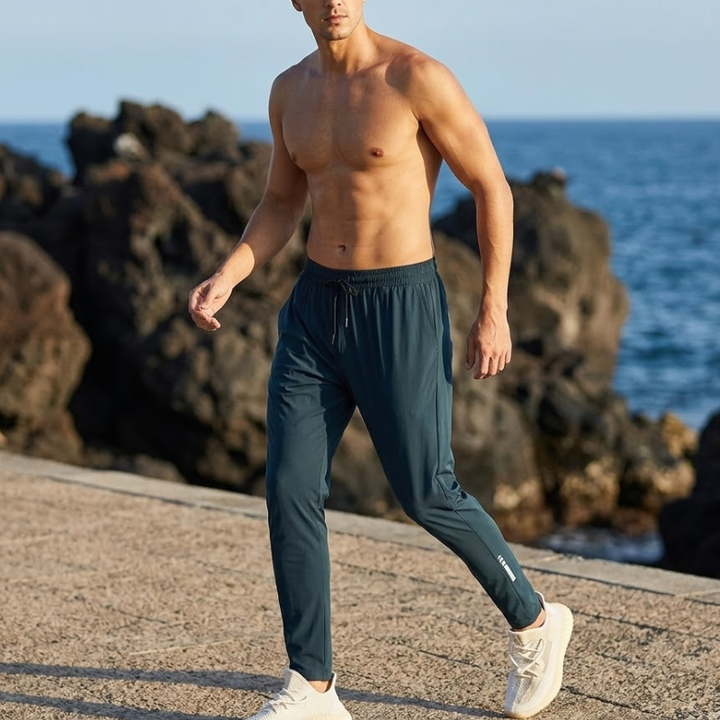 Heren Slim Fit Sportbroek Trekkoord Modehuis-Nederland