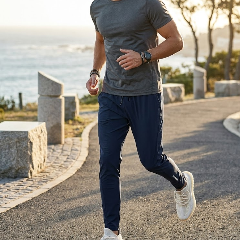 Heren Slim Fit Sportbroek Trekkoord Modehuis-Nederland