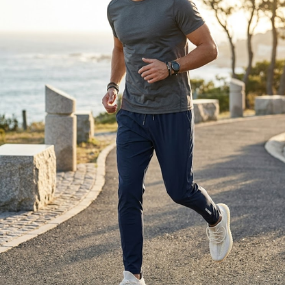 Heren Slim Fit Sportbroek Trekkoord Modehuis-Nederland