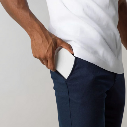Heren Slim Fit Chino Broek Cropped