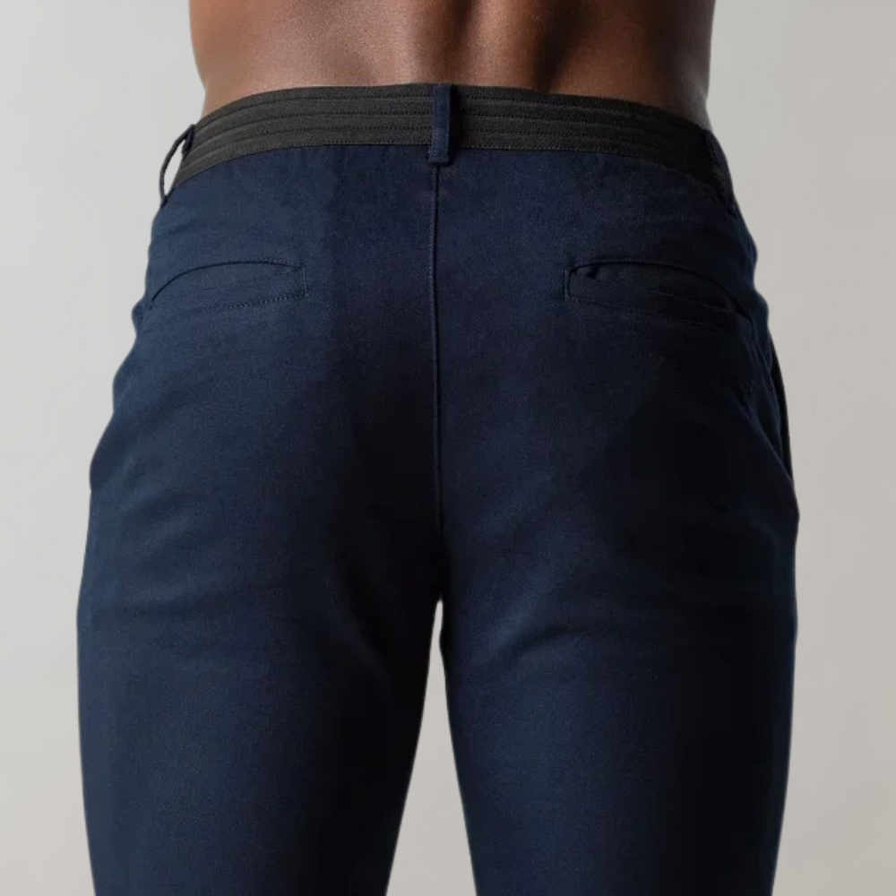 Heren Slim Fit Chino Broek Cropped