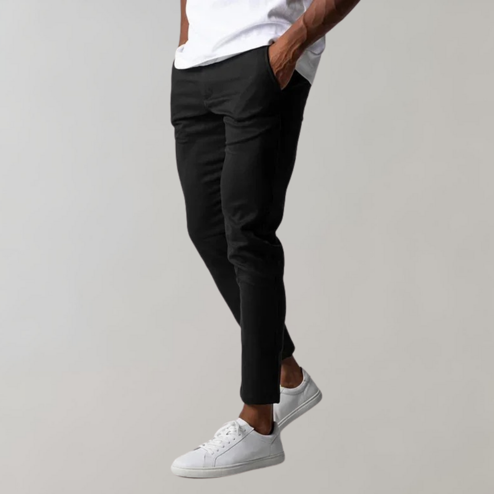 Heren Slim Fit Chino Broek Cropped