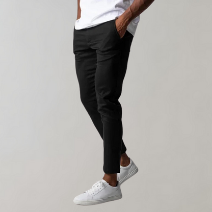 Heren Slim Fit Chino Broek Cropped