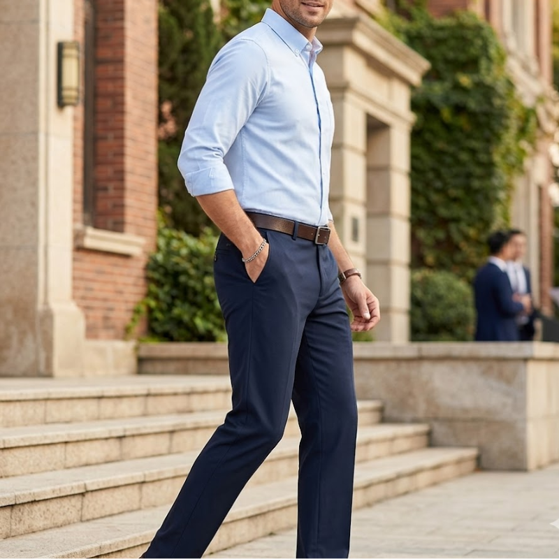 Heren Stretch Pantalon Slim Fit Modehuis-Nederland