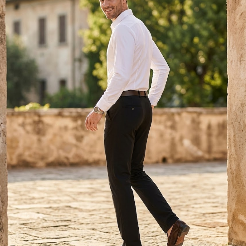 Heren Stretch Pantalon Slim Fit Modehuis-Nederland