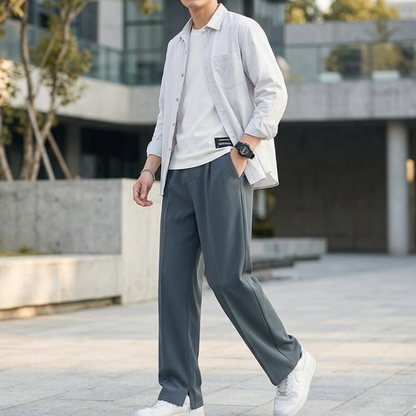 Heren Wijde Pantalon Elastische Taille Modehuis-Nederland
