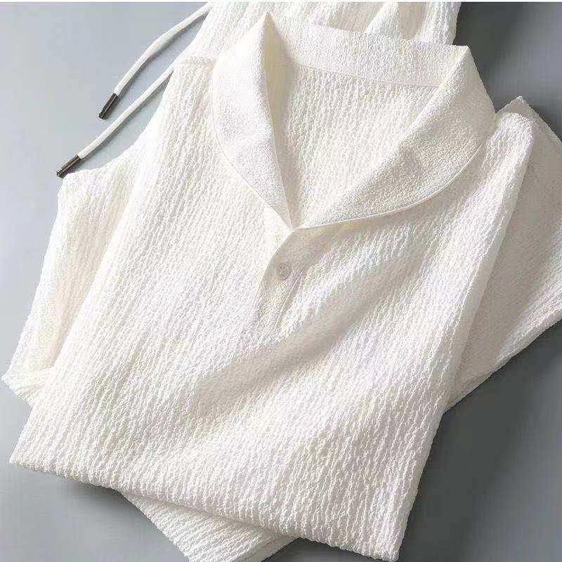 Heren Zomer Set Overhemd Korte Mouw Broek