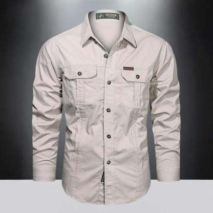 Heren cargo shirt Lange mouwen
