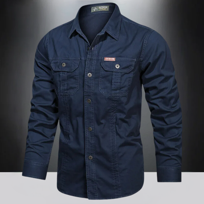 Heren cargo shirt Lange mouwen