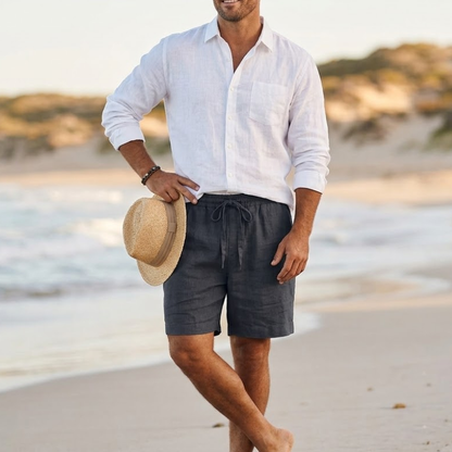 Heren zomershorts met trekkoord Losse pasvorm Modehuis-Nederland