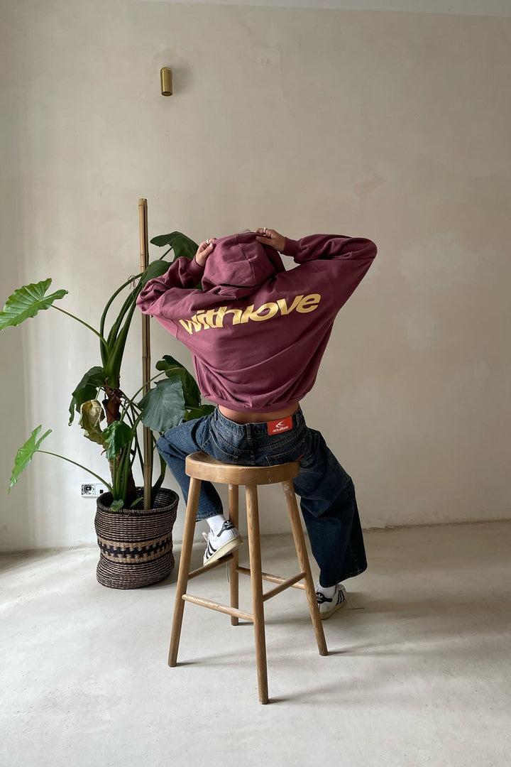 Dames Hoodie Met Ruimvallende Pasvorm En Rugopdruk detailfoto 3