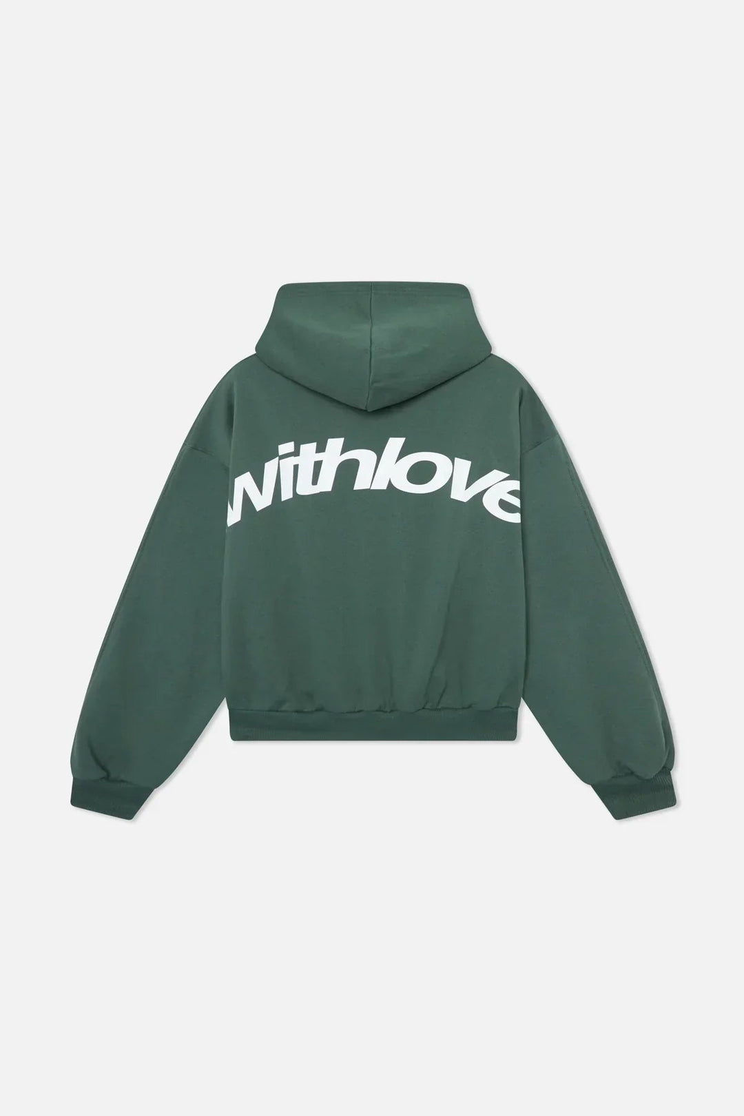 Dames Hoodie Met Ruimvallende Pasvorm En Rugopdruk in Groen