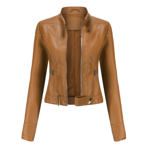 Dames jas met gespdetails en ritszakken - afbeelding 2