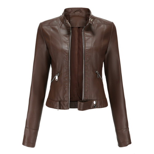 Dames jas met gespdetails en ritszakken - afbeelding 3