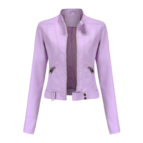 Dames jas met gespdetails en ritszakken - afbeelding 4