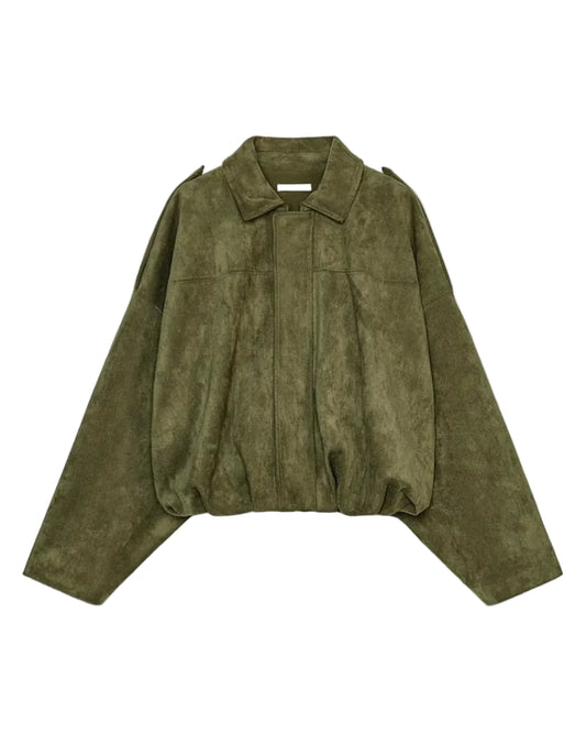 Korte oversized damesjas met verlaagde schouders