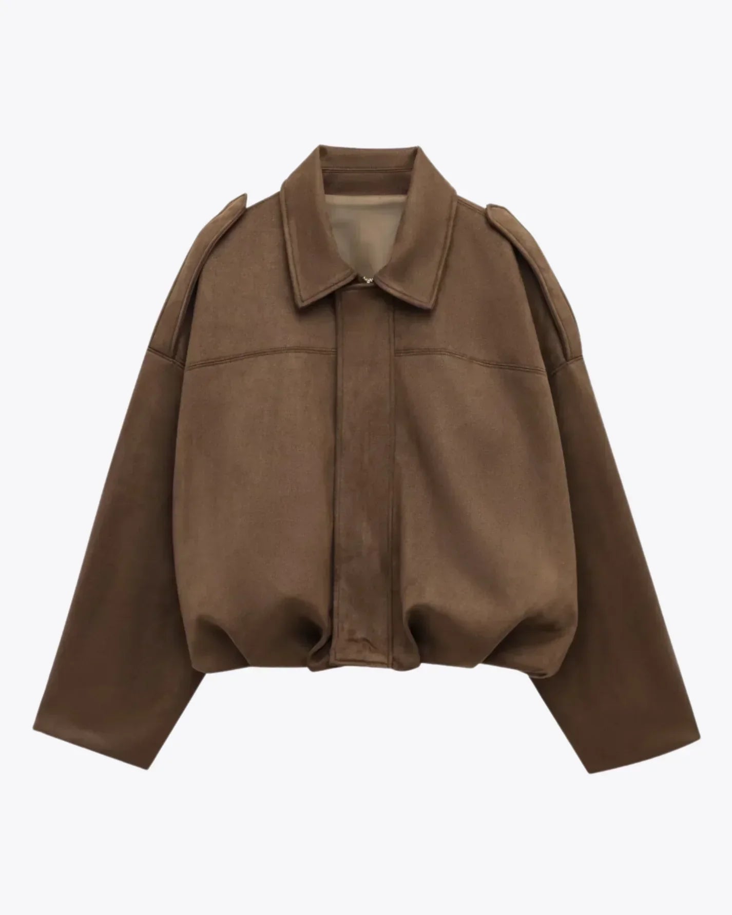 Korte oversized damesjas met verlaagde schouders