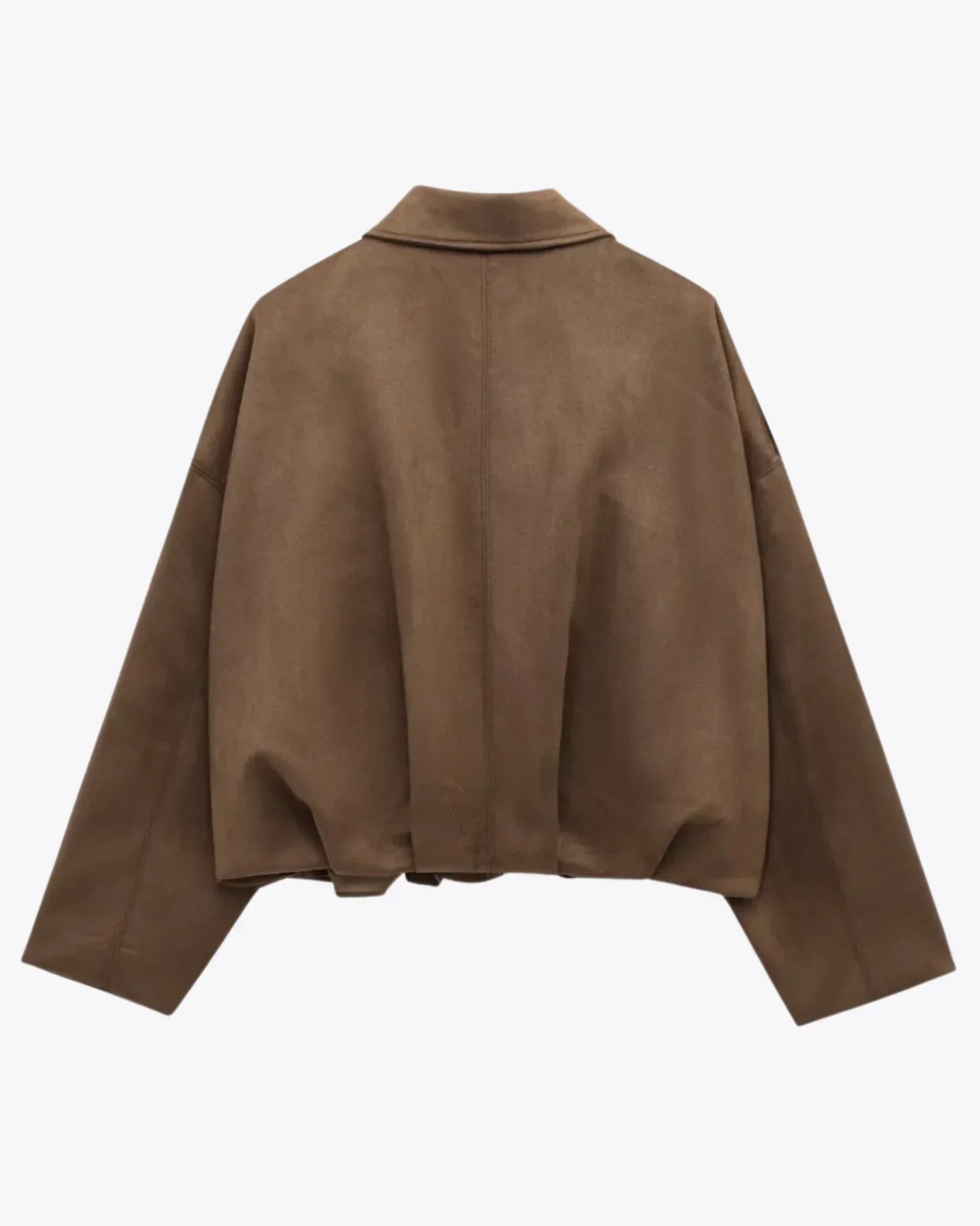 Korte oversized damesjas met verlaagde schouders