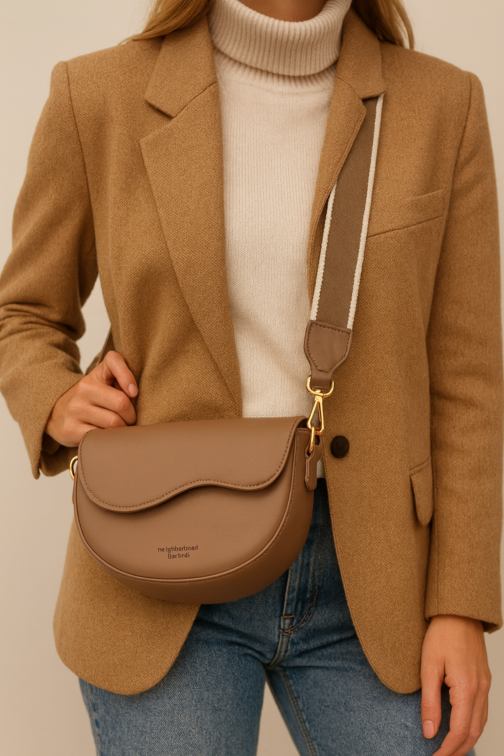 Dames Crossbody Tas Met Veganleer Look En Magneetsluiting detailfoto 12