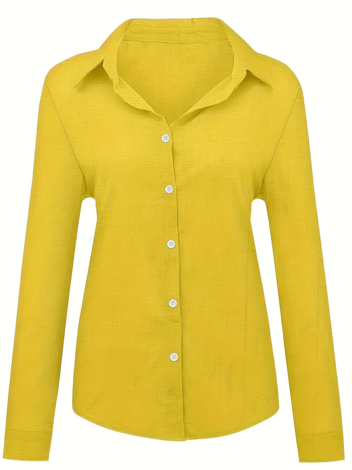 Dames blouse met kraag en knoopsluiting - afbeelding 3