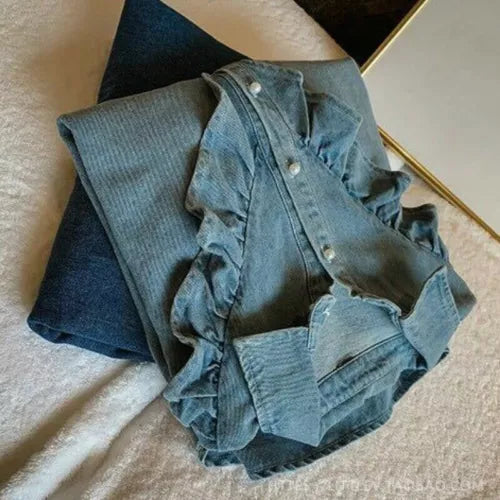 Dames blouse met ruchedetails en sierknopen - afbeelding 3