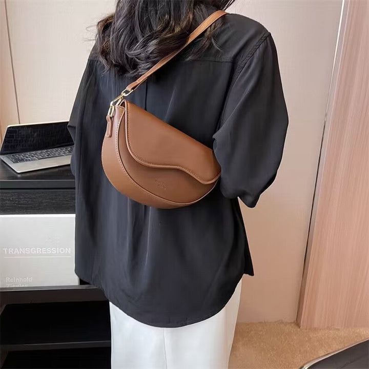 Dames Crossbody Tas Met Veganleer Look En Magneetsluiting detailfoto 2