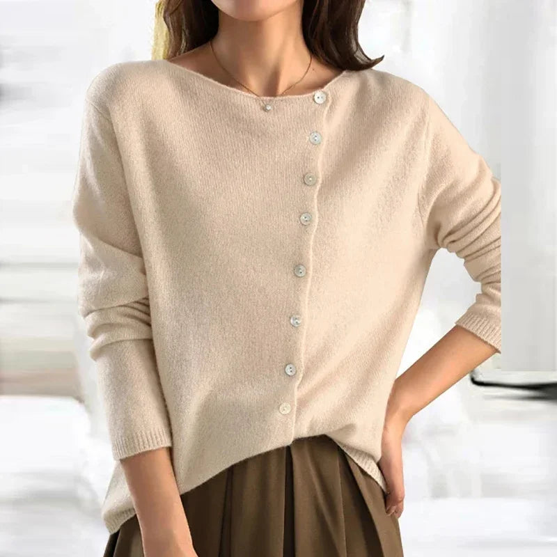Dames vest met asymmetrische hals - afbeelding 2