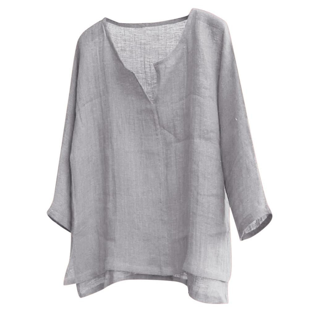 Dames linnenlook blouse met relaxte pasvorm 5
