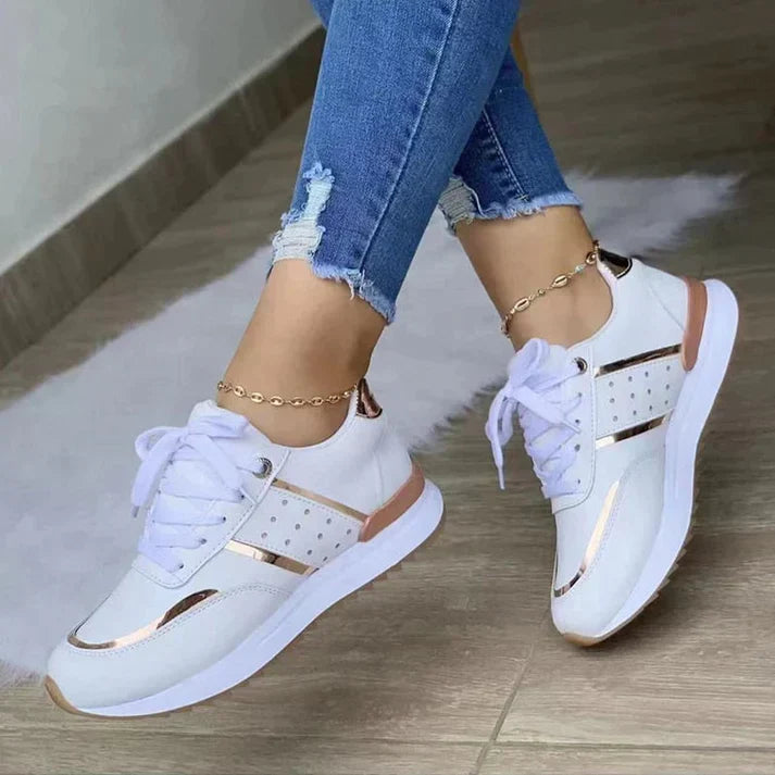 Dames Comfortschoenen Met Gevormd Voetbed in Wit