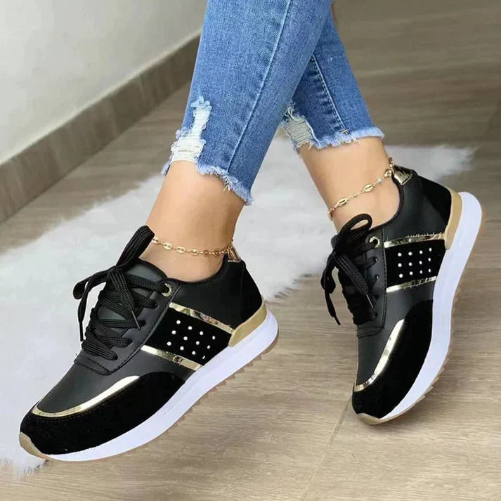 Dames Comfortschoenen Met Gevormd Voetbed in Zwart