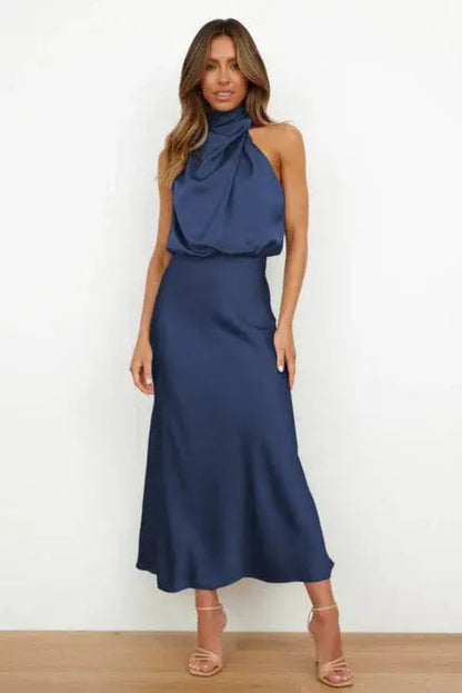 Mouwloze halterjurk voor dames Maxi