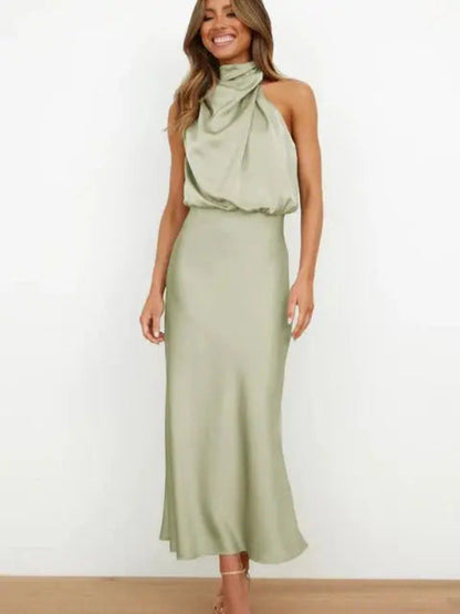Mouwloze halterjurk voor dames Maxi
