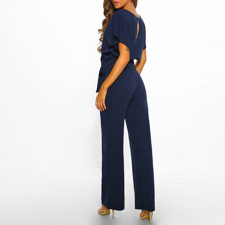 Dames Elegante Jumpsuit Met Wijde Pijpen Voor Elke Gelegenheid detailfoto 2