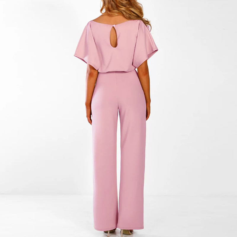 Dames Elegante Jumpsuit Met Wijde Pijpen Voor Elke Gelegenheid detailfoto 4